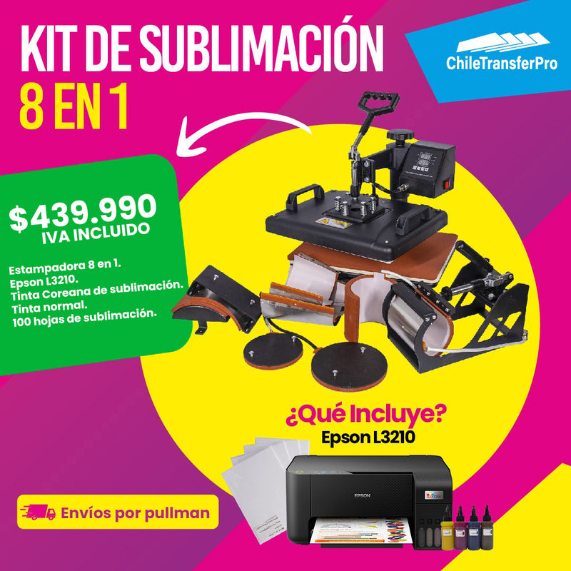 KIT Estampadora 8 en 1 + Impresora