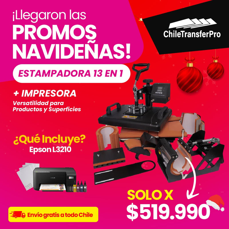 KIT Estampadora 13 en 1 + Impresora ENVÍO GRATIS